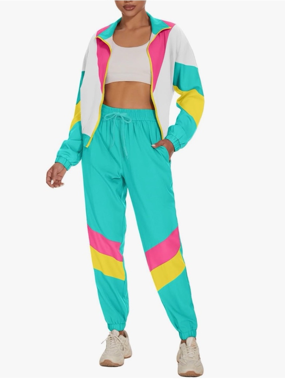 UOUA women’s 80s tracksuit set - size large